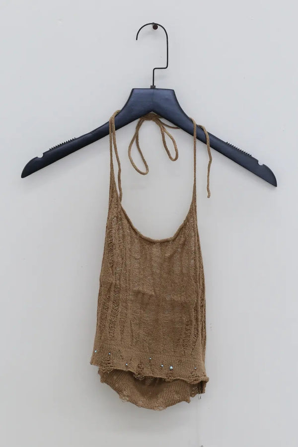 RUI floating line halter strap RSS24KN07 Coffee coffee